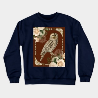 Barn Owl and Roses Mug,coffee mug,t-shirt,sticker,tote,bag,apparel,magnet,pin,hoodie,pillow Crewneck Sweatshirt